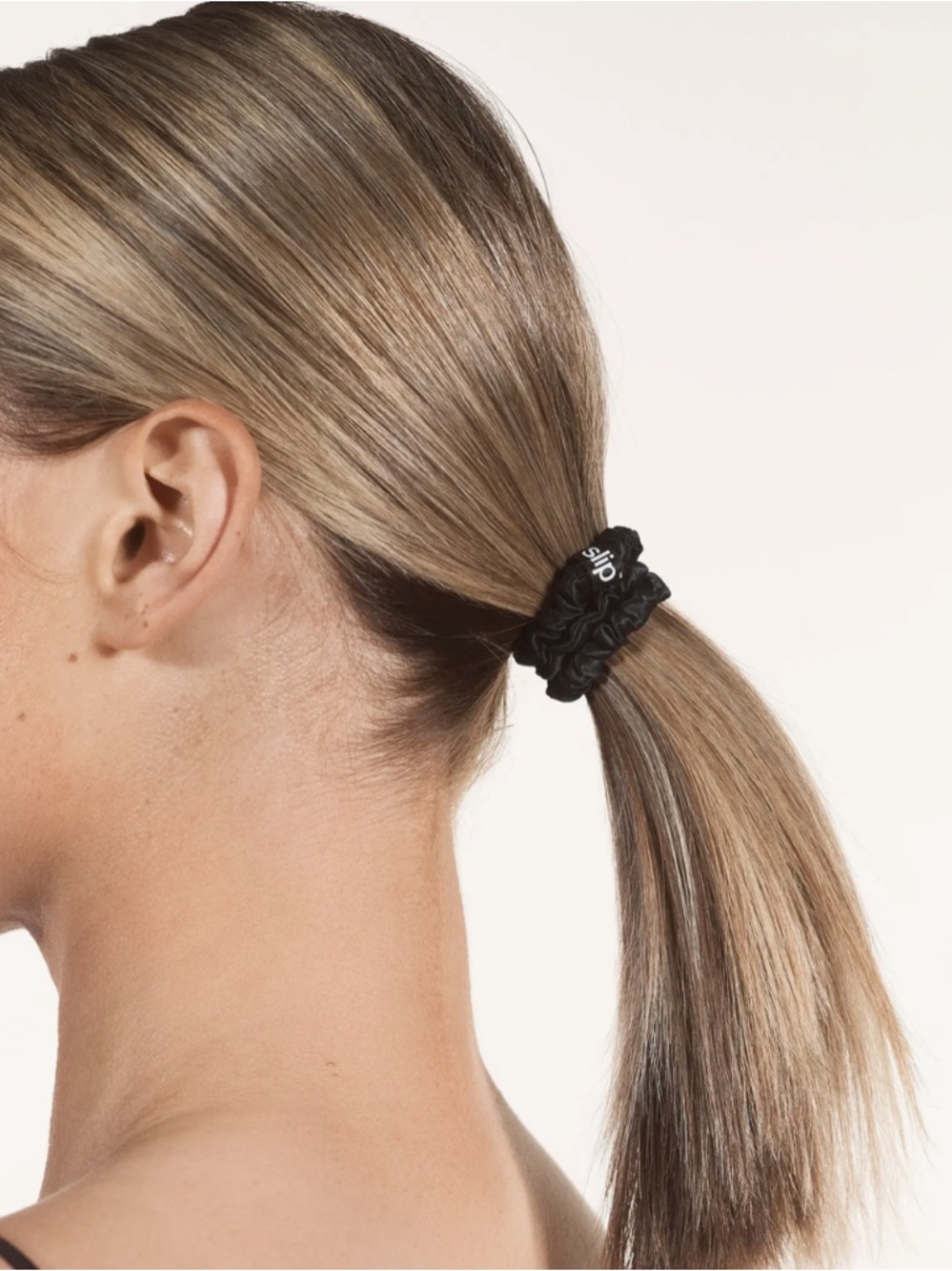 Slip Pure Silk 3-Pack Skinny Scrunchies - Black, Rose Gold Leopard and White - Picture 14 of 16